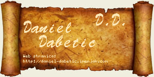 Daniel Dabetić vizit kartica